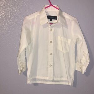 Johnnie Lane Ivory Boys 2T long sleeve button down dress shirt